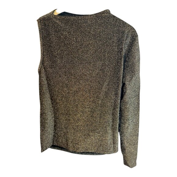 TEREA By Andrea Pitter Emiliana Gold One Shoulder Metallic Ruched Top Large NWT - Picture 5 of 13